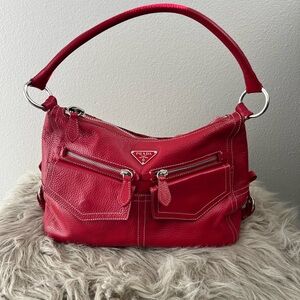 Prada Red Leather Women's Bag